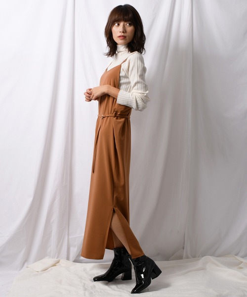 Ambre Neige(アンブルネージュ)の「キャミワンピース【WEB/EC限定商品】(ワンピース・レディース・ブラック/ベージュ・FREE)」の7枚目の写真