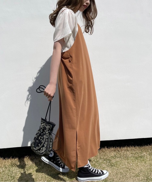 Ambre Neige(アンブルネージュ)の「キャミワンピース【WEB/EC限定商品】(ワンピース・レディース・ブラック/ベージュ・FREE)」の20枚目の写真