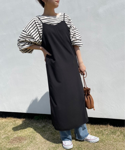 Ambre Neige(アンブルネージュ)の「キャミワンピース【WEB/EC限定商品】(ワンピース・レディース・ブラック/ベージュ・FREE)」の16枚目の写真