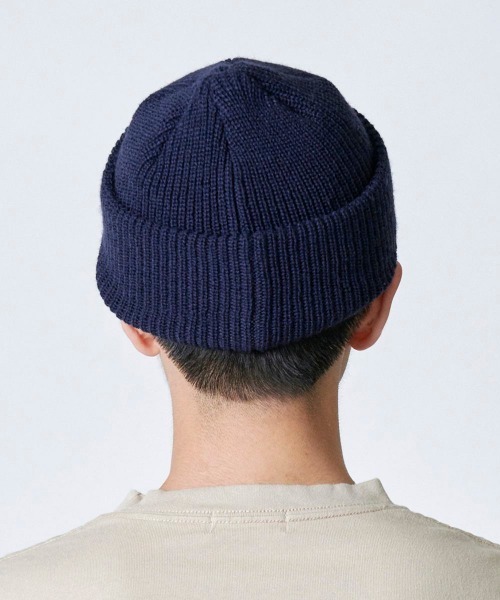 Lee（リー）の「【Lee】WATCH CAP ACRYLIC / 【リー】ワッチ　キャップ　アクリル　オーバーライド（ニットキャップ/ビーニー・メンズ・ベージュ/ネイビー/ピンク/イエロー/オレンジ/ブラック/グレー/ワインレッド/ダークパープル/ホワイト/レッド/グリーン・57~59cm）」の16枚目の写真