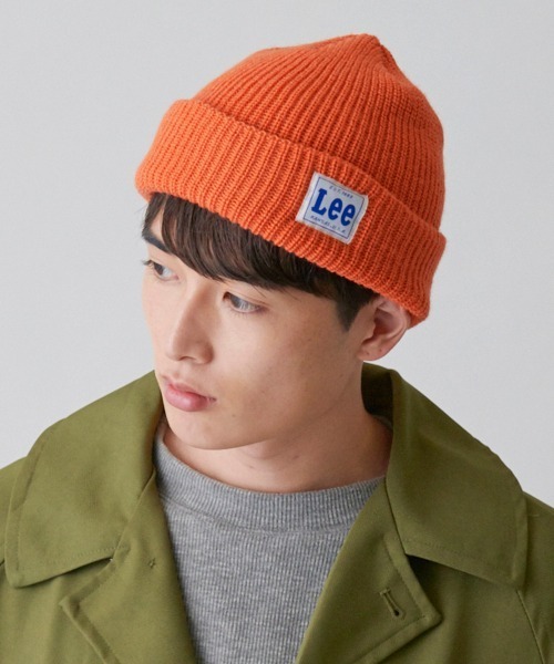 Lee（リー）の「【Lee】WATCH CAP ACRYLIC / 【リー】ワッチ　キャップ　アクリル　オーバーライド（ニットキャップ/ビーニー・メンズ・ベージュ/ネイビー/ピンク/イエロー/オレンジ/ブラック/グレー/ワインレッド/ダークパープル/ホワイト/レッド/グリーン・57~59cm）」の21枚目の写真