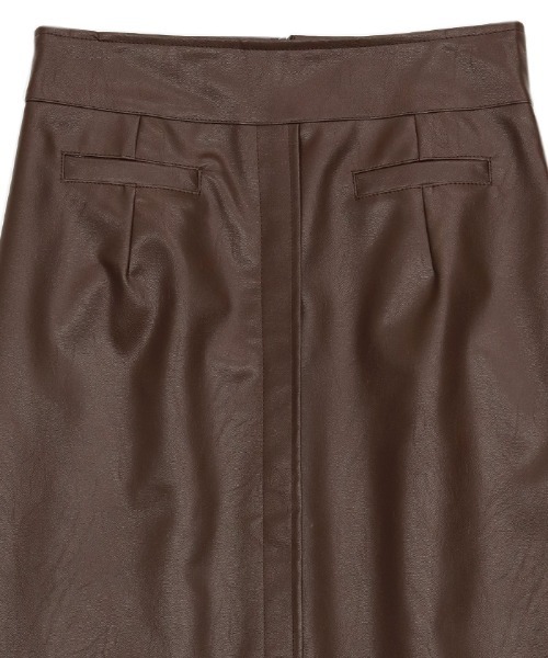 select MOCA（セレクトモカ）の「フェイクレザータイトハイウエストスカート（スカート・レディース・カーキ/キャメル/ブラック/ブラウン・SMALL/MEDIUM）」の9枚目の写真