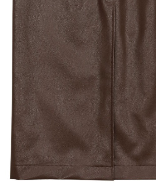 select MOCA（セレクトモカ）の「フェイクレザータイトハイウエストスカート（スカート・レディース・カーキ/キャメル/ブラック/ブラウン・SMALL/MEDIUM）」の8枚目の写真