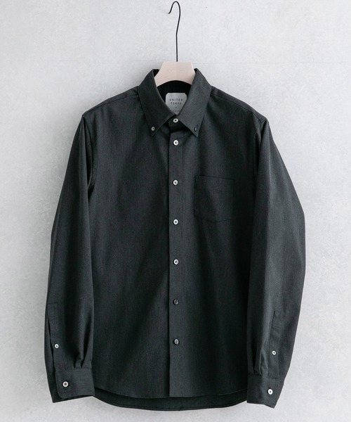 UNITED TOKYO（ユナイテッドトウキョウ）の「ＱＵＩＣＫＤＲＹオックスボタンダウンシャツ（シャツ/ブラウス・メンズ・ベージュ/ネイビー/グレー/オフホワイト/ダークグレー/サックスブルー/ブラック・1/2/3）」の4枚目の写真