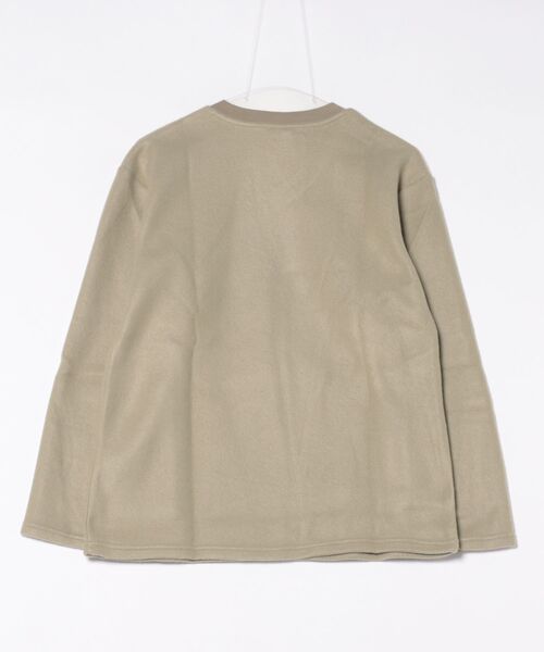 PARKS TOKYO SELECT（パークストウキョウセレクト）の「【BS】パイル起毛ロングスリーブTシャツ（Vネック）（Tシャツ/カットソー・メンズ・ブラック/ベージュ/ホワイト/カーキ・LARGE/MEDIUM）」の5枚目の写真