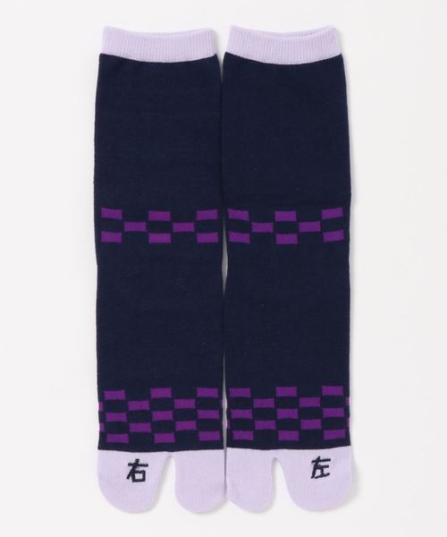カヤ（カヤ）の「【カヤ】足袋型くつ下23～25cm -JAPAN-日の丸 左右（ソックス/靴下・レディース・ネイビー/ブルーグリーン/ホワイト×レッド・FREE）」の3枚目の写真