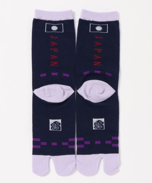 カヤ（カヤ）の「【カヤ】足袋型くつ下23～25cm -JAPAN-日の丸 左右（ソックス/靴下・レディース・ネイビー/ブルーグリーン/ホワイト×レッド・FREE）」の8枚目の写真