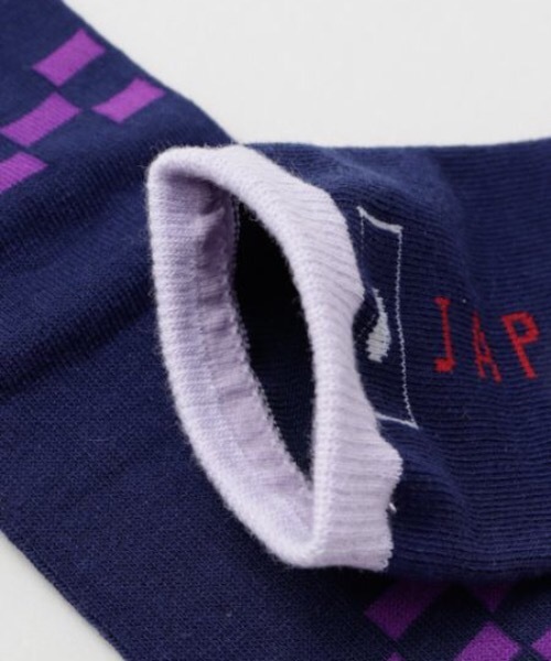 カヤ（カヤ）の「【カヤ】足袋型くつ下23～25cm -JAPAN-日の丸 左右（ソックス/靴下・レディース・ネイビー/ブルーグリーン/ホワイト×レッド・FREE）」の4枚目の写真