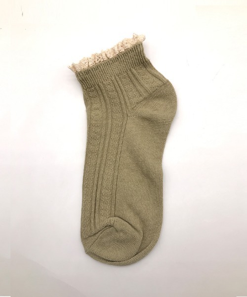 Futier land（フューティアランド）の「レース付ショートソックス（ソックス/靴下・レディース・ホワイト/ブラック/ベージュ・FREE）」の11枚目の写真