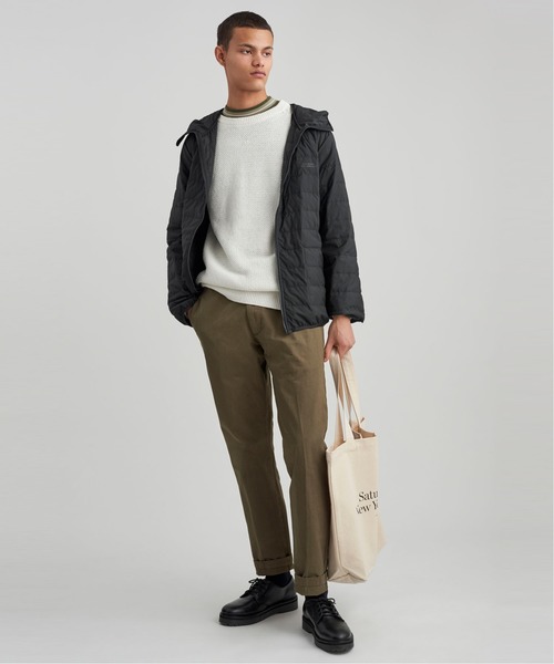 Saturdays NYC(サタデーズ ニューヨークシティ )の「Fujimura Puffer Coat(ナイロンジャケット・メンズ・ブラック/イエロー・M/XL/XS/S/L)」の6枚目の写真