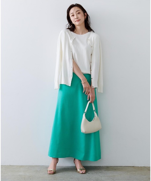 UR'S（ユアーズ）の「麻混ｾﾐﾌﾚｱｽｶｰﾄ（スカート・レディース・ブラウン/ベージュ/パープル/カーキ/ナチュラル/ブラック/レッド/グレイッシュベージュ/イエロー/ピンク/グリーン/ブルーグリーン/ダークネイビー/ターコイズブルー/オレンジ系その他・S/M/L）」の10枚目の写真