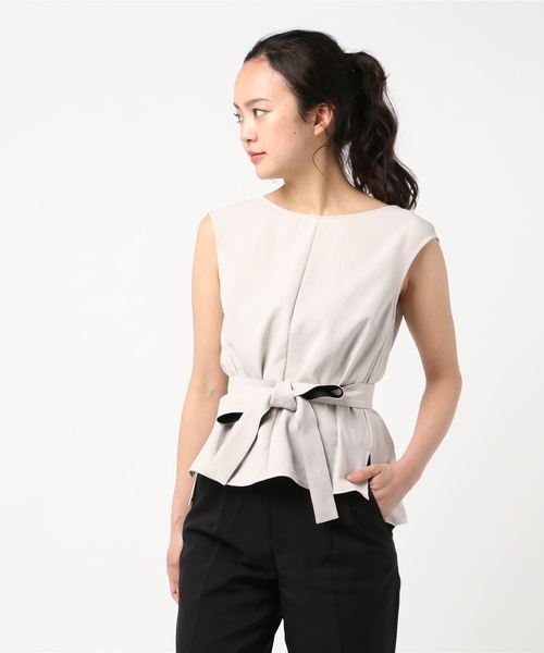 NOLLEY’S Sophi(ノーリーズソフィ)の「SYツイルブラウス(シャツ/ブラウス・レディース・ブラック/キャメル/グレイッシュベージュ・36/38)」の7枚目の写真