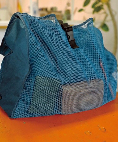 Nahe（ネーエ）の「nahe SHOPPER ネーエ ショッパー エコバッグ マルシェバッグ メッシュ トート 折りたたみ 大容量 L（エコバッグ/サブバッグ・レディース・ホワイト/ブラック/レッド/イエロー/ブルー/グリーン/ベージュ/ライトブルー・FREE）」の11枚目の写真