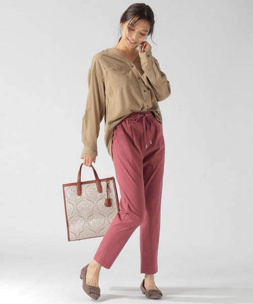 BAYFLOW(ベイフロー)の「テーパードロストパンツ(その他パンツ・レディース・ブラック/カーキ/ピンク/キャメル・SMALL/MEDIUM/LARGE)」の14枚目の写真