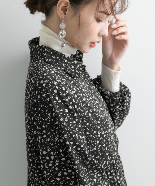 Newlyme（ニューリーミー）の「花柄マキシシャツワンピース【R】（ワンピース・レディース・ブラック/ピンク・MEDIUM/LARGE）」の14枚目の写真