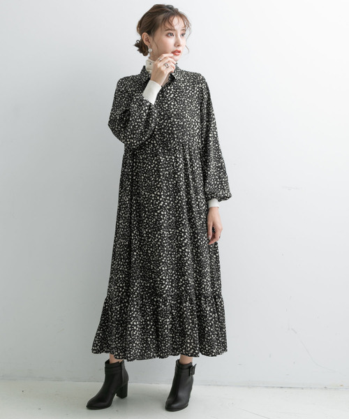 Newlyme（ニューリーミー）の「花柄マキシシャツワンピース【R】（ワンピース・レディース・ブラック/ピンク・MEDIUM/LARGE）」の15枚目の写真