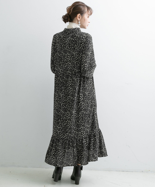 Newlyme（ニューリーミー）の「花柄マキシシャツワンピース【R】（ワンピース・レディース・ブラック/ピンク・MEDIUM/LARGE）」の17枚目の写真