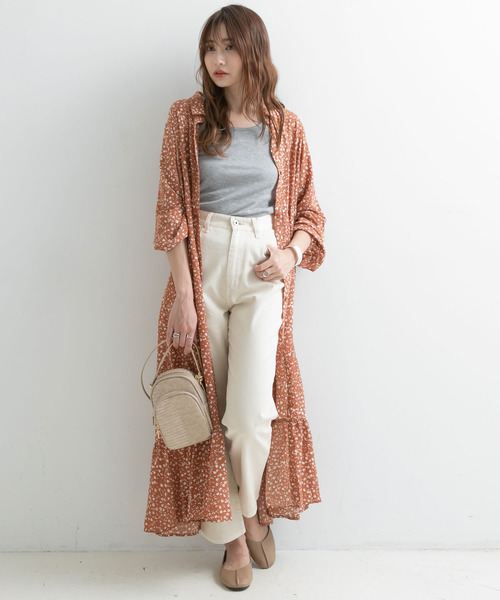 Newlyme（ニューリーミー）の「花柄マキシシャツワンピース【R】（ワンピース・レディース・ブラック/ピンク・MEDIUM/LARGE）」の18枚目の写真