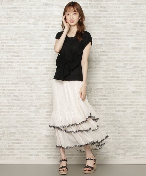WILLSELECTION - ２WAYBIGリボンTシャツ WILLSELECTION（ウィルセレクション）の「レース&リボン2WAY
