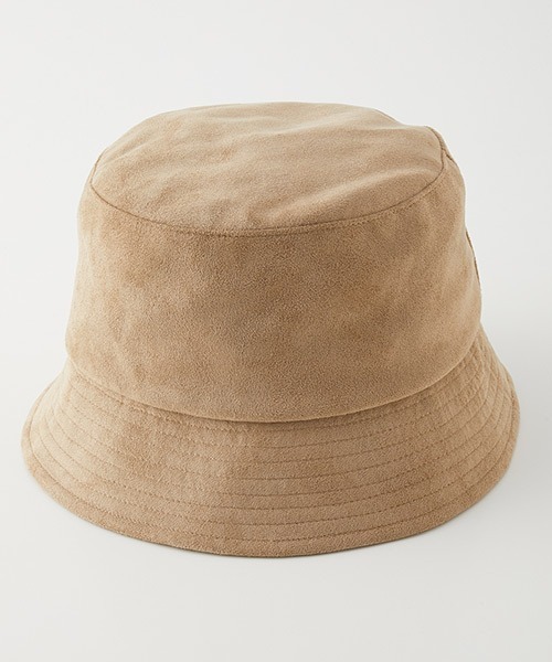 AZUL by moussy(アズールバイマウジー)の「ECO SUEDE BUCKET HAT/エコスエードバケットハット(ハット・レディース・ベージュ/ブラック・FREE)」の1枚目の写真