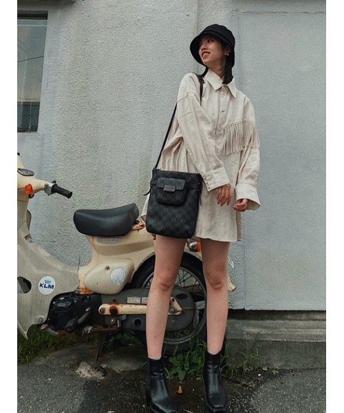 AZUL by moussy(アズールバイマウジー)の「ECO SUEDE BUCKET HAT/エコスエードバケットハット(ハット・レディース・ベージュ/ブラック・FREE)」の18枚目の写真