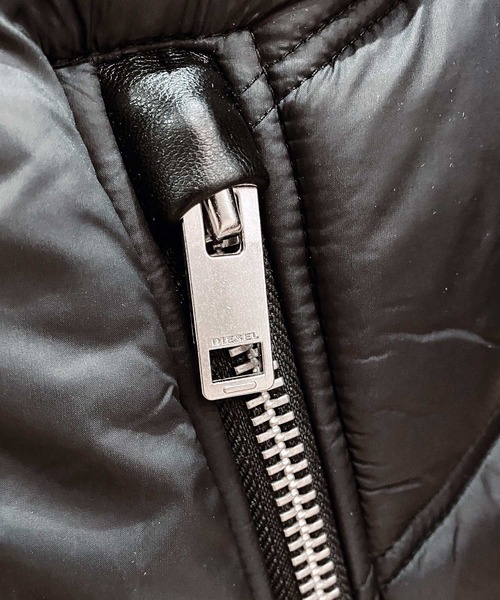 DIESEL 中綿入りライダース ナイロンジャケット DIESEL（ディーゼル）の「ライトナイロン 中綿入り ライダース