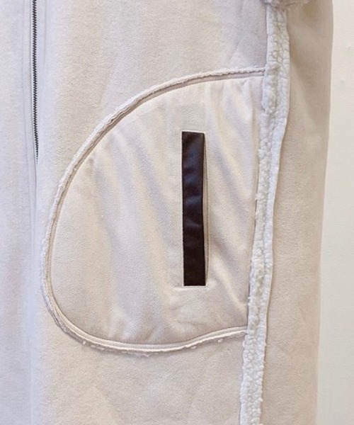 VANNIE U（ヴァニーユー）の「ボアムートンリバーシブルロングコート（ダウンジャケット/コート・レディース・ブラウン/ナチュラル・FREE）」の16枚目の写真