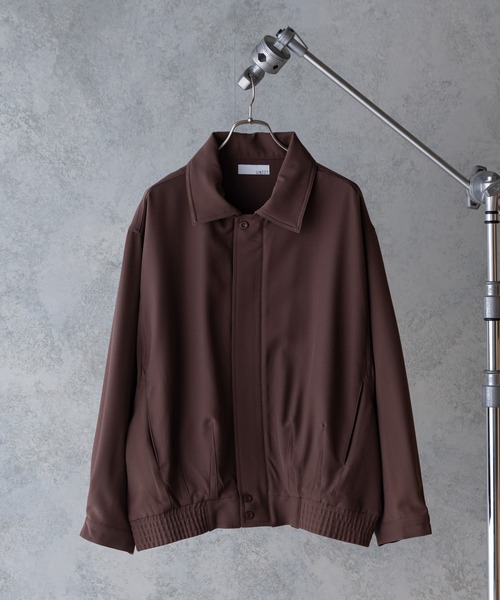 UNIIT（ユニット）の「【UNIIT】オーバーサイズブルゾン　ＢＩＧ　ＪＫＴ　ビッグシルエット　セットアップ対応　ジップアップ　ストレッチ素材（ブルゾン・メンズ・ブラック/ブルー/ベージュ/ブラウン・MEDIUM/LARGE）」の9枚目の写真