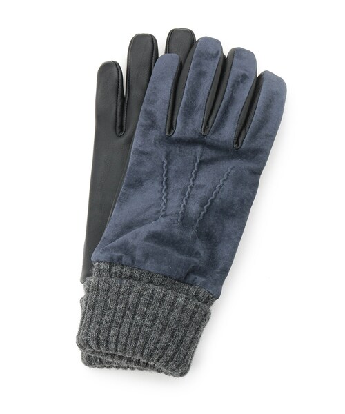 tk.TAKEO KIKUCHI（ティーケータケオキクチ）の「スウェードリブグローブ（手袋・メンズ・ブラック/ダークブラウン/ネイビー・00）」の3枚目の写真