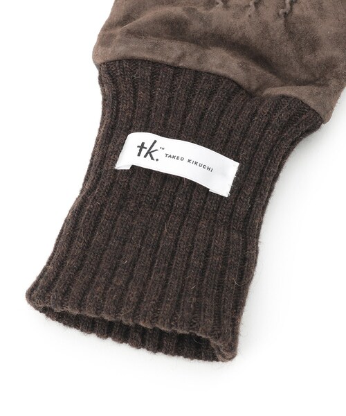 tk.TAKEO KIKUCHI（ティーケータケオキクチ）の「スウェードリブグローブ（手袋・メンズ・ブラック/ダークブラウン/ネイビー・00）」の8枚目の写真