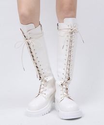 WC/ホワイトロングブーツ