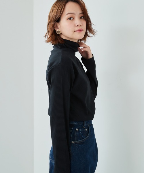 cepo（セポ）の「タートルネックロンＴｅｅ（Tシャツ/カットソー・レディース・ブラック/オフホワイト/カーキ/ピンク・M）」の3枚目の写真