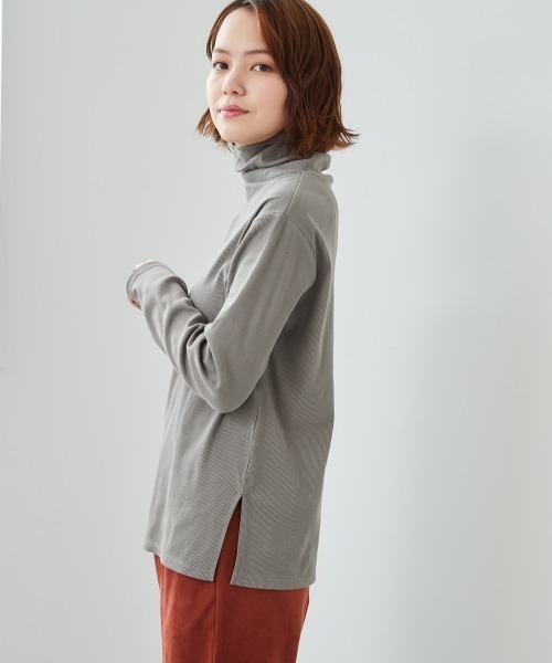 cepo（セポ）の「タートルネックロンＴｅｅ（Tシャツ/カットソー・レディース・ブラック/オフホワイト/カーキ/ピンク・M）」の5枚目の写真