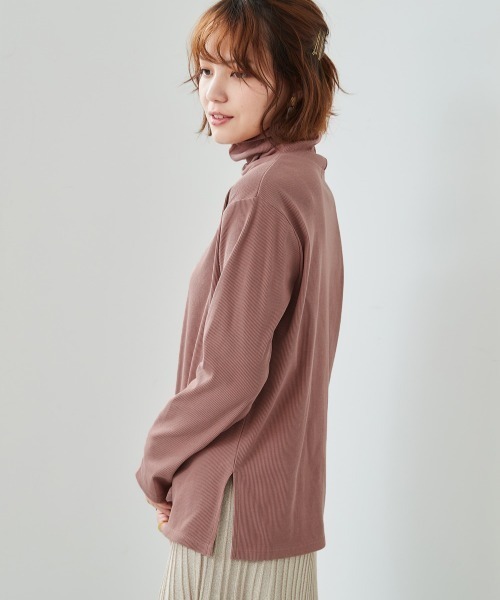 cepo（セポ）の「タートルネックロンＴｅｅ（Tシャツ/カットソー・レディース・ブラック/オフホワイト/カーキ/ピンク・M）」の8枚目の写真
