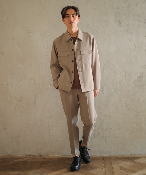 UNION STATION（ユニオンステーション）の「【セットアップ対応】トロピカルマテリアル CPOシャツ（ブルゾン・メンズ・ライトブルー/グリーン/グレー系その他/キナリ/ブラック・L/M/S）」の7枚目の写真