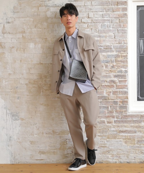 UNION STATION（ユニオンステーション）の「【セットアップ対応】トロピカルマテリアル CPOシャツ（ブルゾン・メンズ・ライトブルー/グリーン/グレー系その他/キナリ/ブラック・L/M/S）」の17枚目の写真