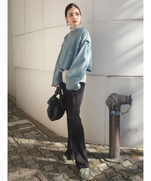 EMODA（エモダ）の「ルーズプリーツパンツ（その他パンツ・レディース・ブラック/パープル/その他/ミント/その他1/ブルー・FREE）」の8枚目の写真