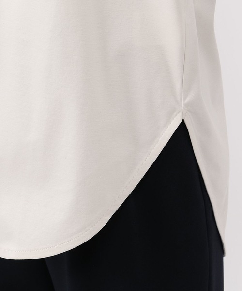 A/C DESIGN BY ALPHA CUBIC(エーシーデザインバイアルファキュービック)の「レイヤード風チュニックカットソー(Tシャツ/カットソー・レディース・ブラック/オフホワイト/ライトグレー・M/L/LL)」の9枚目の写真