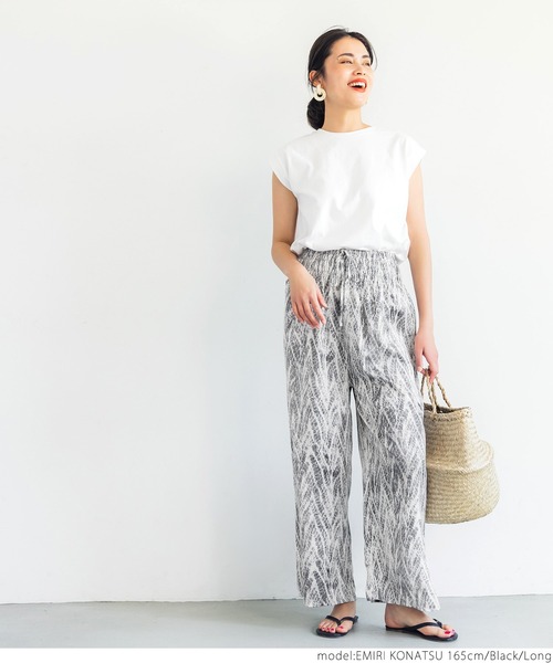 coca（coca）（コカ）の「アンニュイパイソン柄リラックスパンツ（その他パンツ・レディース・ブラック・SHORT/LONG）」の10枚目の写真