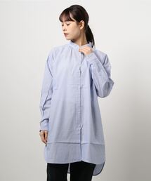 earth music&ecology | 綿/レーヨンシャツチュニック ＊(Tシャツ/カットソー)