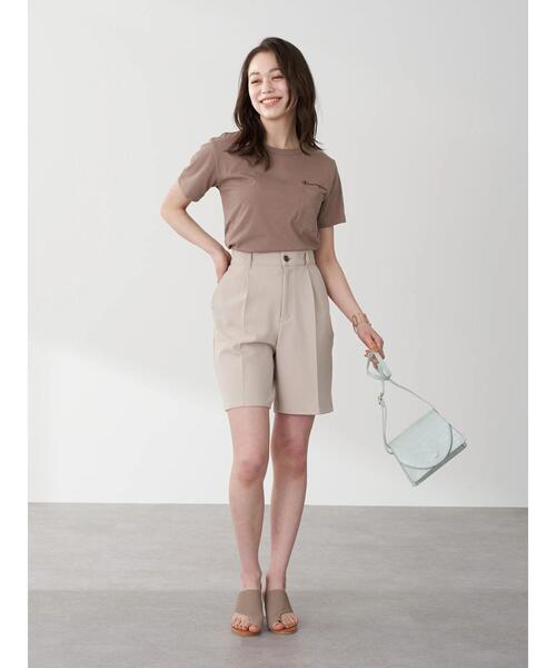 Champion（チャンピオン）の「Champion×earthポケット付きＴシャツ ＊（Tシャツ/カットソー・レディース・ホワイト/ブラック/カーキ/モカ・MEDIUM/LARGE）」の20枚目の写真