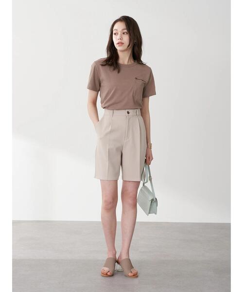 Champion（チャンピオン）の「Champion×earthポケット付きＴシャツ ＊（Tシャツ/カットソー・レディース・ホワイト/ブラック/カーキ/モカ・MEDIUM/LARGE）」の19枚目の写真