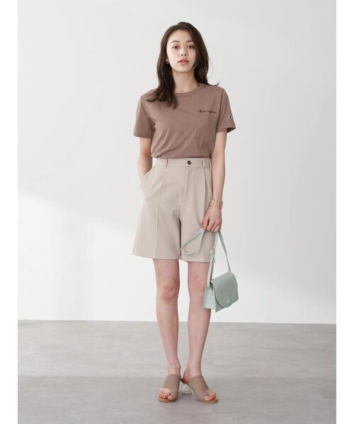 Champion（チャンピオン）の「Champion×earthポケット付きＴシャツ ＊（Tシャツ/カットソー・レディース・ホワイト/ブラック/カーキ/モカ・MEDIUM/LARGE）」の18枚目の写真