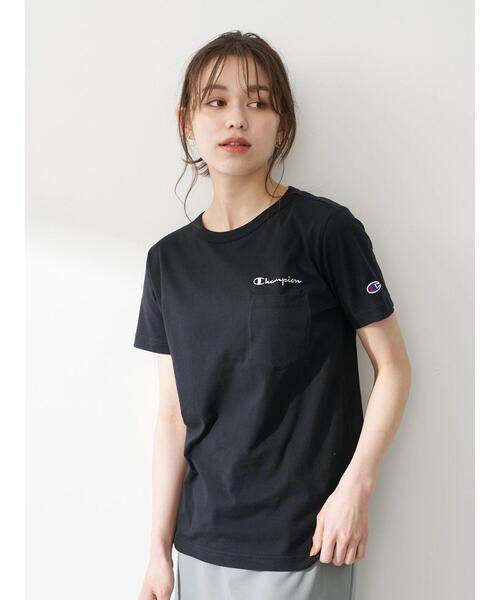 Champion（チャンピオン）の「Champion×earthポケット付きＴシャツ ＊（Tシャツ/カットソー・レディース・ホワイト/ブラック/カーキ/モカ・MEDIUM/LARGE）」の15枚目の写真
