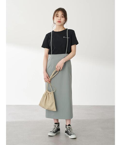 Champion（チャンピオン）の「Champion×earthポケット付きＴシャツ ＊（Tシャツ/カットソー・レディース・ホワイト/ブラック/カーキ/モカ・MEDIUM/LARGE）」の12枚目の写真