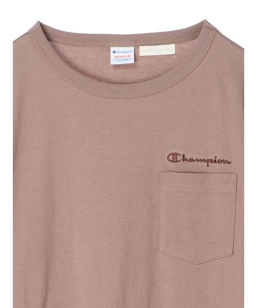 Champion（チャンピオン）の「Champion×earthポケット付きＴシャツ ＊（Tシャツ/カットソー・レディース・ホワイト/ブラック/カーキ/モカ・MEDIUM/LARGE）」の8枚目の写真
