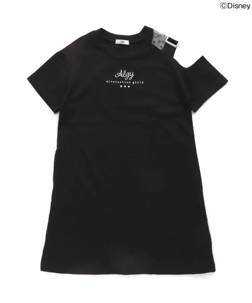 algy（アルジー）の「ディズニーキャラクター Tワンピ（ワンピース・キッズ・ピンク/ブラック/ラベンダー・X-SMALL/XX-SMALL/MEDIUM/SMALL）」の2枚目の写真