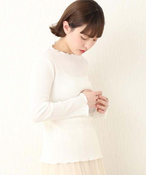 libelle more（リベル モア）の「BACKリボンニットベスト+楊柳インナーPO セット（Tシャツ/カットソー・レディース・ブラック/モカ/ピンク/ライトベージュ・L/M）」の18枚目の写真