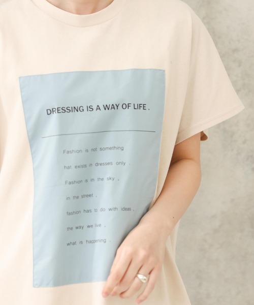 Acuta（アクータ）の「ドッキングＰＴドルマンＴ（Tシャツ/カットソー・レディース・オフホワイト/グレイッシュベージュ・FREE）」の20枚目の写真