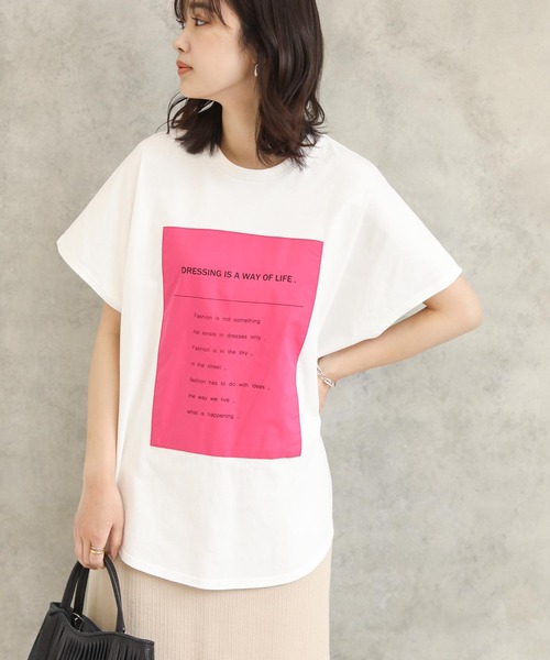 Acuta（アクータ）の「ドッキングＰＴドルマンＴ（Tシャツ/カットソー・レディース・オフホワイト/グレイッシュベージュ・FREE）」の17枚目の写真